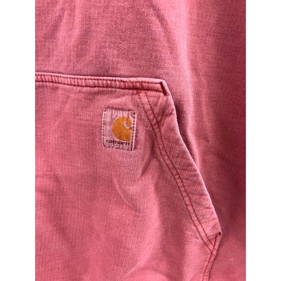 Carhartt Men's Red Hoodie Sz. L Relaxed Fit 100% Cotton Kangaroo Pocket TS6253-M - Picture 5 of 7
